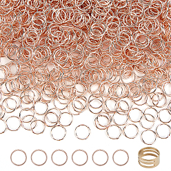 Roségold Eisen offenen Ringe springen, mit Messinghilfswerkzeug, Roségold, 21 Messgerät, 7x0.7 mm, Innendurchmesser: 5.6 mm, 930~960 Stück / Karton