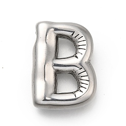 Letter B 304 подвески из нержавеющей стали, буквенное очарование, анти-тускнение, В письме, 21.5x15.5x5 мм, отверстие : 3.4x2 мм