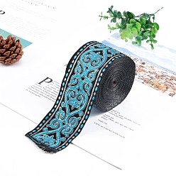 Темно-Голубой Полиэфирная лента, орнамент одежды, глубокое синее небо, 2 дюйм (50 мм), 7 ярдов / ролл
