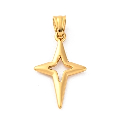 Золотой 304 подвески из нержавеющей стали, звезды прелести, ионное покрытие (ip), золотые, 27x16.5x2 мм, отверстие : 5.4x4.3 мм