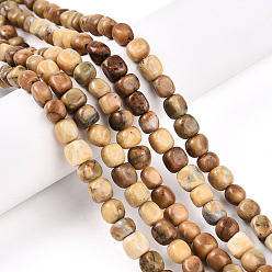 Желтый Опал Природные желтые опал бусины пряди, самородки, упавший камень, 3.5~8.5x4.5~7.5x4.5~7.5 мм, отверстие : 0.7 мм, около 53~60 шт / нитка, 14.96~15.55 дюйм (38~39.5 см)