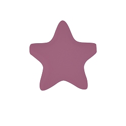 Серо-розавый Звезды силиконовые бусины, увядшая роза, 35x35 мм