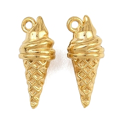 Real 20K Gold Plated 304 подвески из нержавеющей стали, очарование мороженого, ионное покрытие (ip), реальный 20 k позолоченный, 15x6 мм, отверстие : 1 мм
