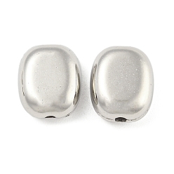 Oval CCB пластиковые шарики, платина, овальные, 12.5x10.5x5.5 мм, отверстие : 1.8 мм