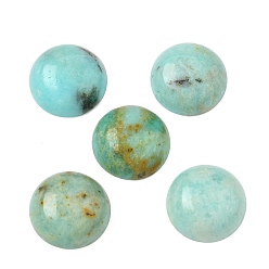 Африканский Бирюза(яшма) Натуральная африканская бирюза (яшма) кабошоны, полукруглые / купольные, 20x7~8 мм