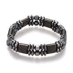 Magnetic Hematite Magnetic Synthetic Hematite Stretch Bracelets, Inner Diameter: 2 inch(5.2cm)
