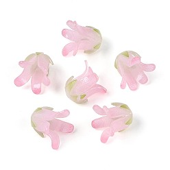 Pink Термоусадочные акриловые колпачки, колокольчик, розовые, 16~17.5x17~20x17~20 мм, отверстие : 1.2~1.6 мм