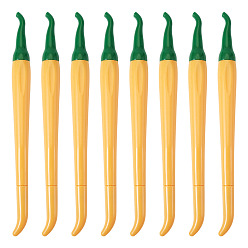 Оранжевый 10шт. пластиковая гелевая ручка в форме перца, Офисные и школьные принадлежности, оранжевые, 167x14 мм