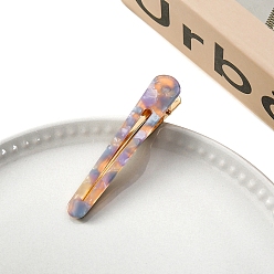 Лиловый Заколки из кожи аллигатора из ацетата целлюлозы, аксессуары для волос для женщин и девочек, сирень, 15x83 мм