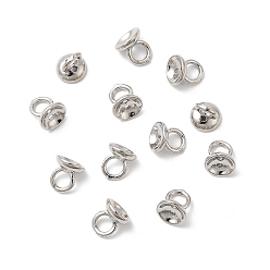 Платина Латунная бусина, для подвесных планок, без кадмия и без свинца, стойки покрытие, долговечный, платина, 6.5x6 мм, отверстие : 3 мм