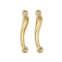 Золотой 304 подвески из нержавеющей стали, итальянские рога, ионное покрытие (ip), золотые, 31.5x5.5x4 мм, отверстие : 1.6 мм