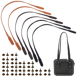 (52) Непрозрачная лаванда 6шт 3 цвета искусственная кожа ремешок для сумки, с заклепками, для аксессуаров для замены сумок, разноцветные, 72x1.3x0.3 см, 2 шт / цвет