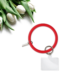 Красный Телефонный ремешок из силиконовой петли, ремешок на запястье для мобильного телефона, красные, 8.36x0.68 см, Внутренний диаметр: 7 cm
