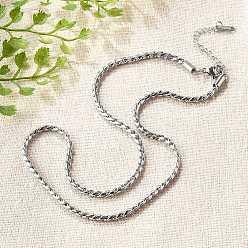 Нержавеющая Сталь Цвет 304 ожерелья-цепочки из нержавеющей стали для женщин, цвет нержавеющей стали, 15-3/4 дюйм (40.1 см)