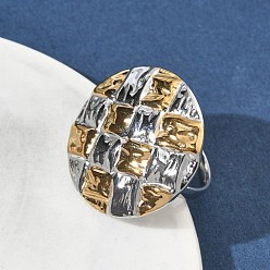 Золотой & Цвет Нержавеющей Стали 304 открытые кольца манжеты из нержавеющей стали, круглые, эффектные кольца, ионное покрытие (ip), золотые и нержавеющая сталь цвет, 25 мм, внутренний диаметр: 17 мм