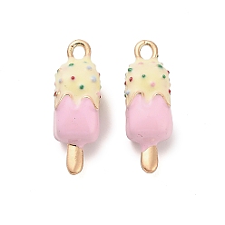 Ice Cream Подвески из эмали и сплава, пищевые темы прелести, мороженое, 18x6x6.5 мм, отверстие : 1.6 мм