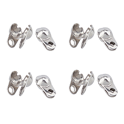 Нержавеющая Сталь Цвет 304 из нержавеющей стали советы шарик, Калотте заканчивается, крышка раскладушки, цвет нержавеющей стали, 6x3 мм, отверстие : 1 мм, 500 шт / коробка