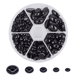 Black Acrylic Craft Eyes, Doll Eye, for Doll Making, Oval, Black, 6x4x2mm, 260pcs/box