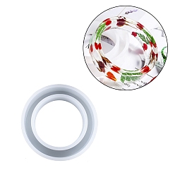 Белый Силиконовые формы, для браслета решений, подвесные формы для литья из смолы, для уф-смолы, изготовление форм из эпоксидной смолы, кольцо, белые, 88x21 мм, внутренний диаметр: 60 мм