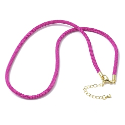 Орхидея 3 изготовление ожерелий из нейлонового шнура миланского плетения толщиной ☐ мм, с латунными выводами и 304 застежками из лобстера из нержавеющей стали, золотые, стойки покрытие, долговечный, сиреневые, 17.83 дюйм (45.3 см)