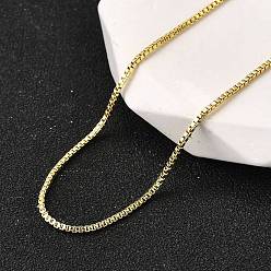 Настоящее золото 18K 1мм латунные цепочки-коробочки, без свинца и без кадмия, долговечный, стойки покрытие, реальный 18 k позолоченный, 17.87 дюйм (45.4 см)