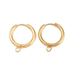 Золотой 316 серьги с обручем из нержавеющей стали, с петлей, ионное покрытие (ip), долговечный, золотые, 19.5x2.5 мм, отверстие : 2.5 мм, штифты : 1 мм