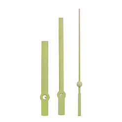 Light Khaki Aluminum Long Shaft Clock  Pointer, Clock Hands for Replacement Clock, Light Khaki, 95~140x7~12x2.6~2.7mm, hole: 3.3~5.5mm, 3Pcs/set