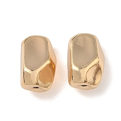 Настоящее золото 18K Самородки латунные бусины, долговечный, реальный 18 k позолоченный, 14x10x8 мм, отверстие : 1.2 мм