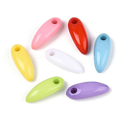 (52) Непрозрачная лаванда Непрозрачные акриловые подвески, слеза, разноцветные, 17x6.5x5.5 мм, отверстие : 2.2 мм
