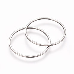 Stainless Steel Color Stainless Steel Linking Rings, for Jewelry Making, Ring, Stainless Steel Color, 19.5x0.8mm, Inner Diameter: 18mm