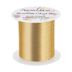 Light Gold 1 enrouler du fil de cuivre rond, pour la fabrication de bijoux, or et de lumière, Jauge 24, 0.5mm, environ 262.47 pieds (80 m)/rouleau