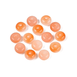 Orange Backfarbe, Imitation von Jade, Glasperlen, Rondell, orange, 7.5~8.5x4~5 mm, Bohrung: 1.5~1.8 mm, ca. 2500 Stk. / 1000 g
