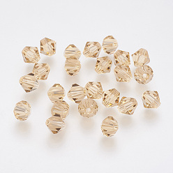 Goldenrod Imitation Austrian Crystal Beads, Grade AAA, Faceted, Bicone, Goldenrod, 6x6mm, Hole: 0.7~0.9mm