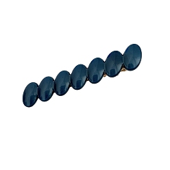 Синий Текстура уксусная кислота овальный ацетат целлюлозы (смола) заколки для волос из кожи аллигатора, заколки для волос с челкой без следов, синие, 65x13 мм