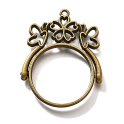 Античная Бронза Подвесные подвески из сплава, для diy уф смолы, эпоксидная смола, без кадмия, без никеля и без свинца, плоские круглые с бабочкой, античная бронза, 38.5x30x3.5 мм, отверстие : 1.5 мм