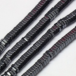Non-magnetic Hematite Non-magnetic Synthetic Hematite Beads Strands, Hexagon, Grade A, 2x1mm, Hole: 1mm, about 400pcs/strand, 16 inch