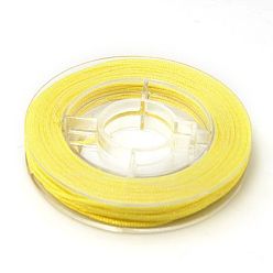 Желтый Нейлоновая нить для изготовления ювелирных изделий, желтые, 0.8 мм, около 7.65~9.84 ярдов (7~9 м) / рулон