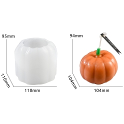 Белый Хэллоуин тыква своими руками силиконовые формы для свечей, для изготовления свечей, белые, 110x95 мм, внутренний диаметр: 104x94 мм