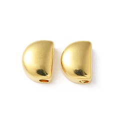 Настоящее золото 18K 304 из нержавеющей стали бусы, ионное покрытие (ip), полукруг, реальный 18 k позолоченный, 11.5x8.5x5.5 мм, отверстие : 2 мм