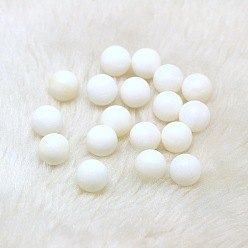 White Jade Natural White Jade Round Ball Beads, Gemstone Sphere, No Hole/Undrilled, 10mm