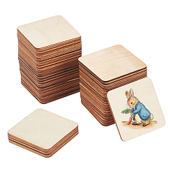 Цвет Древесины Древесины кабошонов, квадратный, деревесиные, 50x50x2.5 мм, 50 шт / пакет