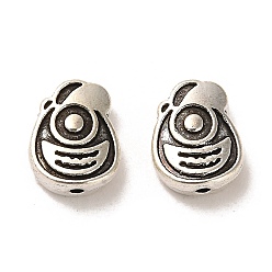 Argent Antique Perles en alliage de style tibétain, sans cadmium et sans plomb, larme, argent antique, 13x10.5x4.5mm, Trou: 1.4mm, environ418 pcs / 1000 g