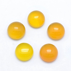 Natural Agate Natural Agate Cabochons, Flat Round, Dyed & Heated, 8x3~4mm