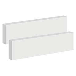 Белый Пластиковые листы, прямоугольные, белые, 30.7x7.8x2.55 см