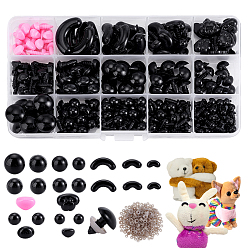 (52) Непрозрачная лаванда Наборы для самостоятельного изготовления кукольных глаз и носов, смоляные находки для изготовления кукол, разноцветные, 9~15.5x17~30.5x17~18.5 мм