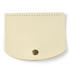 Бежевый Чехол для сумки из искусственной кожи, прямоугольник с закругленными углами и металлическими штифтами, аксессуары для замены сумок, бежевые, 10.1x12x0.15~0.95 см, отверстие : 1 мм