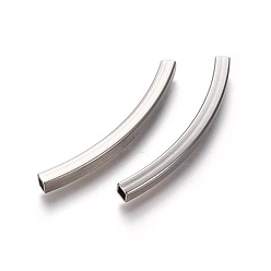 Нержавеющая Сталь Цвет Устойчивые к потускнению 304 трубки из нержавеющей стали, квадратное отверстие, цвет нержавеющей стали, 50x4x4 мм, отверстие : 3x3 мм