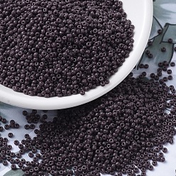 (RR497) Opaque Chocolate Миюки круглые бусины рокайль, японский бисер, 11/0, (rr 497) непрозрачный шоколад, 2x1.3 мм, отверстие : 0.8 мм, Около 1111 шт / 10 г