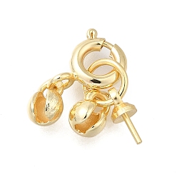 Настоящее золото 14K Медные залоги, без кадмия, без никеля и без свинца, с застежками пружинного кольца, реальный 14 k позолоченный, 21 мм