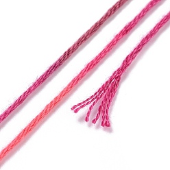 FireBrick 10 Skeins 6-Ply Polyester Embroidery Floss, Cross Stitch Threads, Segment Dyed, FireBrick, 0.5mm, about 8.75 Yards(8m)/skein